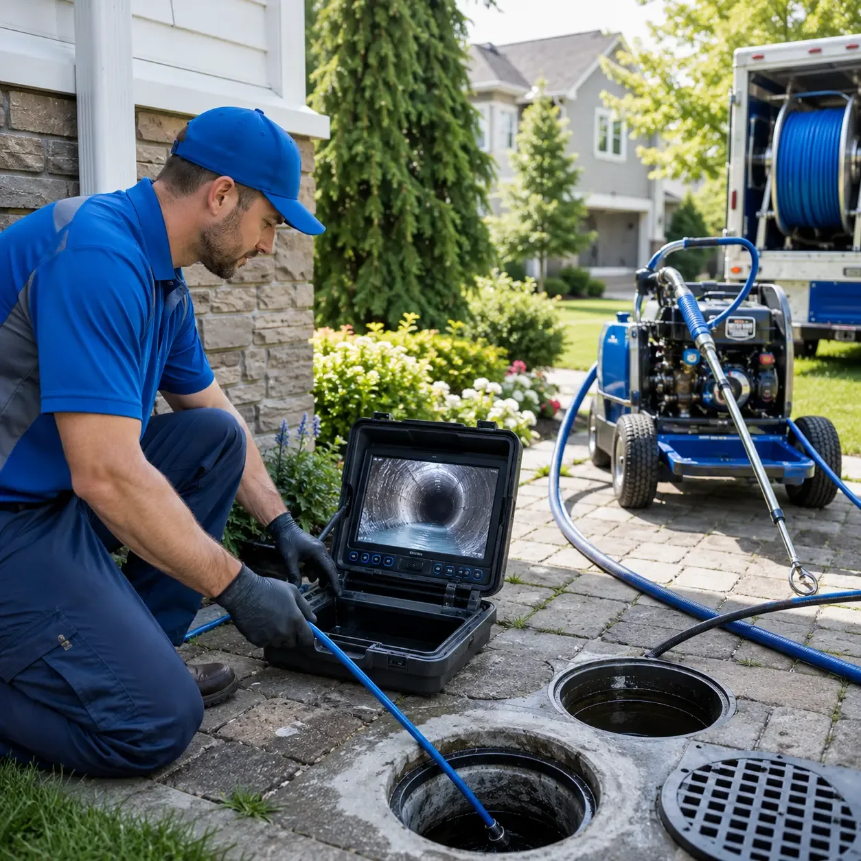 Outdoor drain cleaning professionals serving Brethren, MI